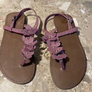 Women’s flats purple flower sandals